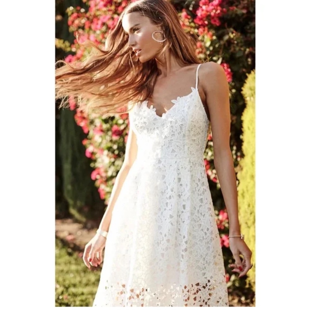 ASTR the Label Lace A Line Midi Dress